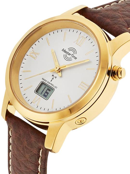 Actual product image Master Time MTLA-10299-13L Funk Basic Series Ladies 34mm 3ATM (Radio-controlled clock, Analogue wristwatch, Digital watch, 34 mm)