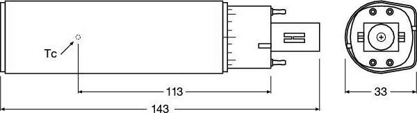 Actual product image Radium LED compact lamp (G24q-2, 7 W, 770 lm, 1 x, E)