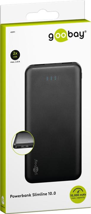 Image du produit Goobay PowerBank Slimline 10.0 40891 10.000mAh (10000 mAh, 10 W, 37 Wh)
