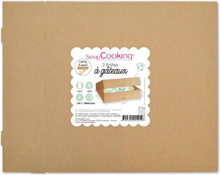 Actual product image ScrapCooking 2 cake boxes -32x32x8 cm