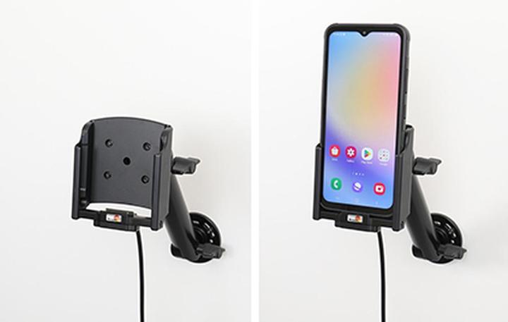 Actual product image Brodit Active USB holder, 12/24V, for SAMSUNG Galaxy XCover 7 (charging via pogo pins)