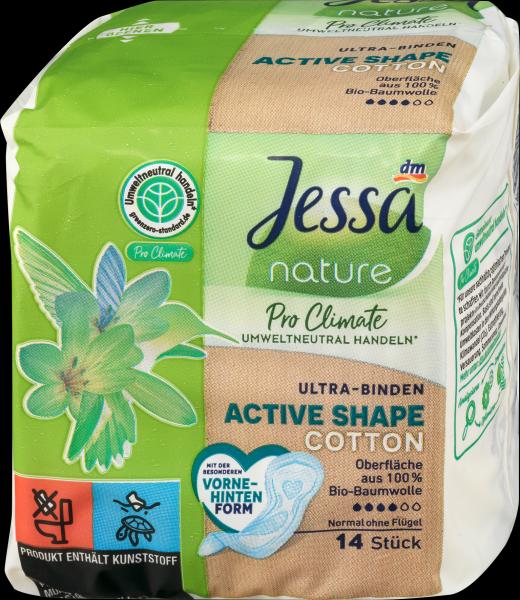 Produktbild dm Jessa Ultra-Binden Nature Active Shape (Damenbinden)