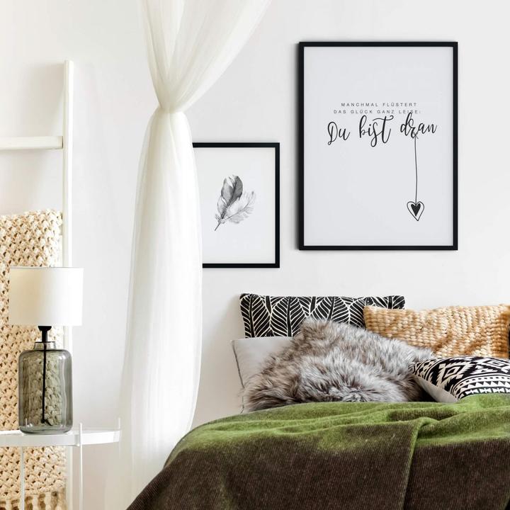 Produktbild Trenddeko Manchmal flüstert das Glück ganz leise (30 x 40 cm)