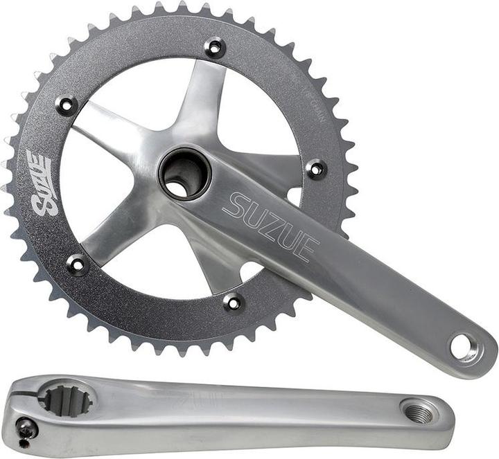 Actual product image Soma Suzue - Pro Max Track crankset, silver (165 mm/46) (165 mm)