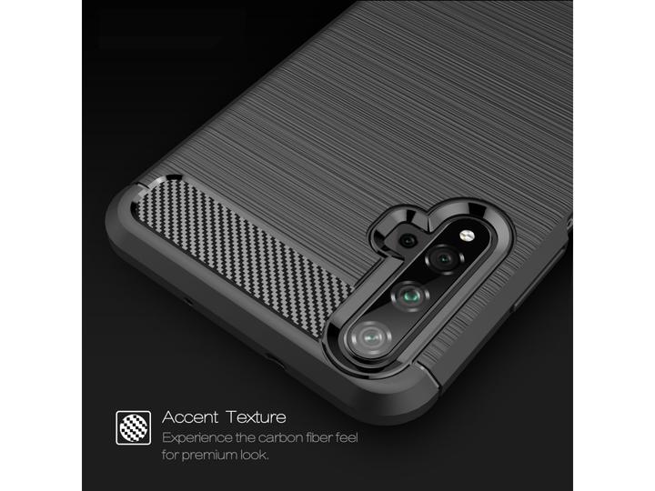 Produktbild Screenguard Huawei Nova 5T Hülle Carbon Brushed Soft TPU (Huawei Nova 5T)