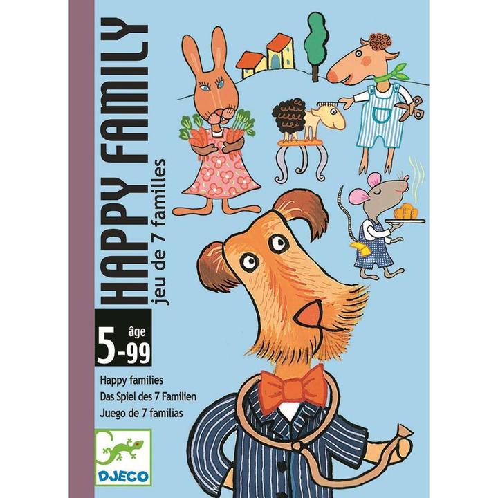Image du produit Djeco Jeu de cartes Happy Family (Allemand, Français, Italien, Anglais)