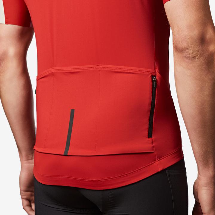 Image du produit Van rysel Maillot vélo route manches courtes été ajusté homme - EDR 2 rouge / beige (S)