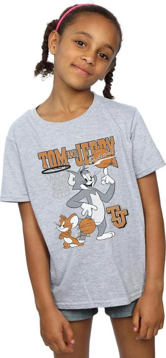 Actual product image Tom & Jerry Girls Spinning Basketball Cotton T-Shirt (128)