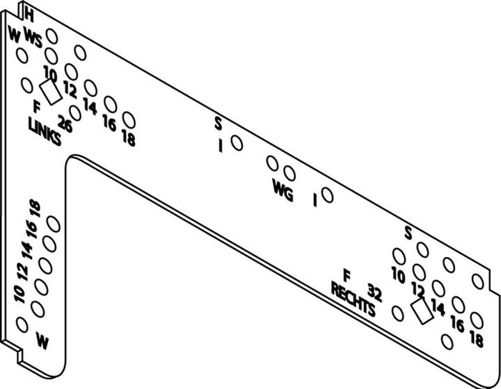 Actual product image Geze Drilling jig for OL 90 N and OL 95 (1 pcs.)