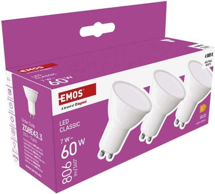 Immagine prodotto Emos Classic (GU10, 7 W, 806 lm, 3 x, E)