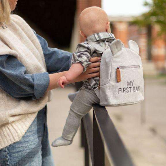 Immagine prodotto Childhome Zaino per bambini "My First Bag" in tela grigio