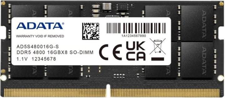 Produktbild Adata SO-DDR5 16GB 4800-40 Premier Single Tray (1 x 16GB, 4800 MHz, DDR5-RAM, SO-DIMM)