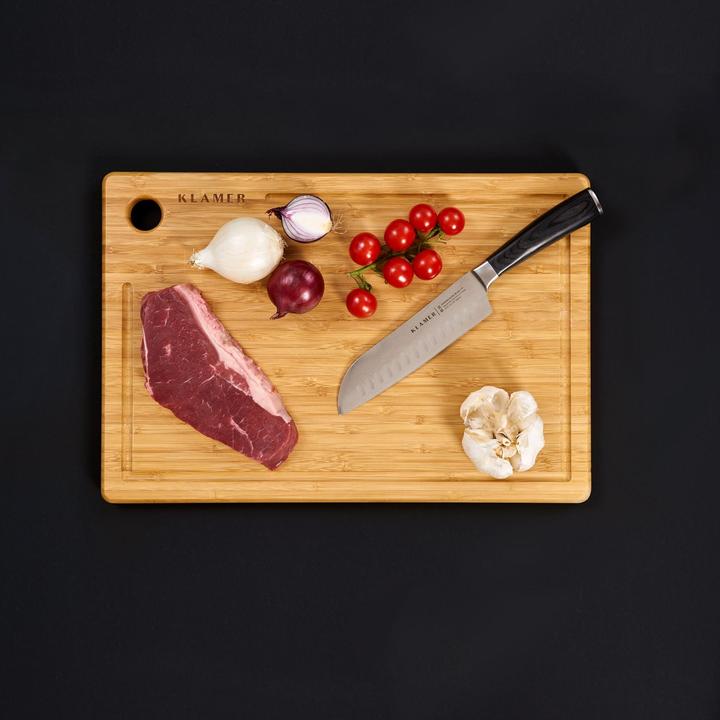 Produktbild KLAMER Santoku Damastmesser 18 cm Kochmesser (18 cm)