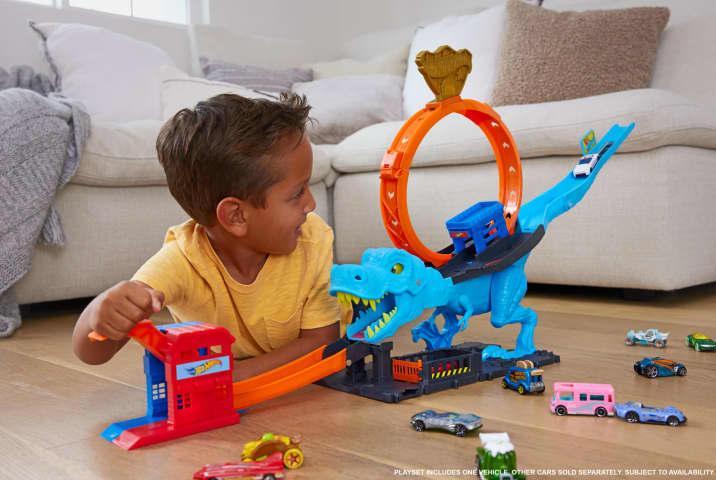 Actual product image Hot Wheels HW City T-Rex Chomp Down TVD