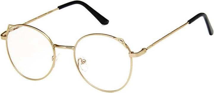 JTI Anti-Blaulicht-Brille, Katzenohren - Gold
