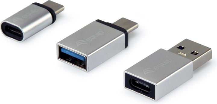 Produktbild equip OTG-Adapter 3-er Pack (USB Typ-C, USB-A, 10 cm)