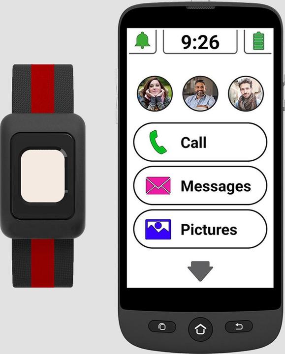Image du produit Swissvoice S510M Smartphone pour seniors avec bracelet SOS sans fil et étui.Android et 4G+ (S501) (5.80", 8 Mpx, 4G)