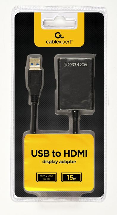 Actual product image Gembird USB — HDMI (Typ A) (USB-A, HDMI, 15 cm)