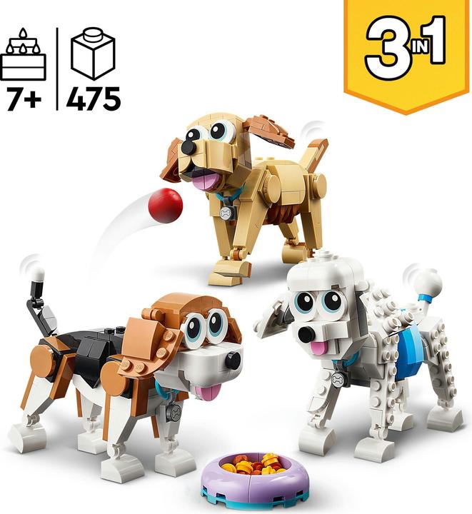 Image du produit LEGO 31137 Chiens adorables (31137, LEGO Creator 3-in-1)