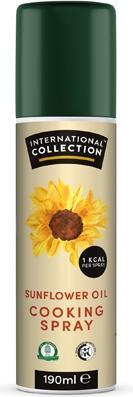 Actual product image International Collection Cooking Spray Sunflower Oil (190 ml)