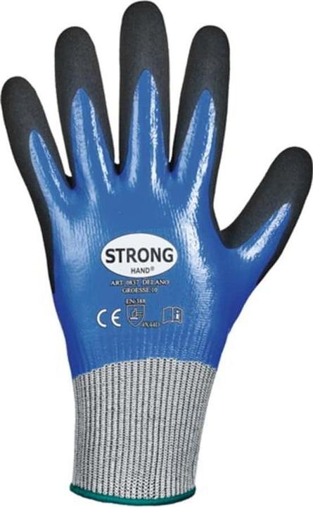 Immagine prodotto Stronghand Guanti antitaglio Delano taglia 10 blu scuro/nero EN 388 DPI categoria II (10)