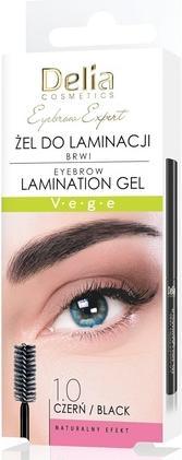 Produktbild Delia Cosmetics Eyebrow Expert Lamination Gel Black Vegan Formula Brow Shape Fixation Color Enhancem (Körpergel, 4 ml)