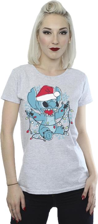 Image du produit Disney - T-shirt LILO AND STITCH CHRISTMAS LIGHTS SKETCH - Femme (M)