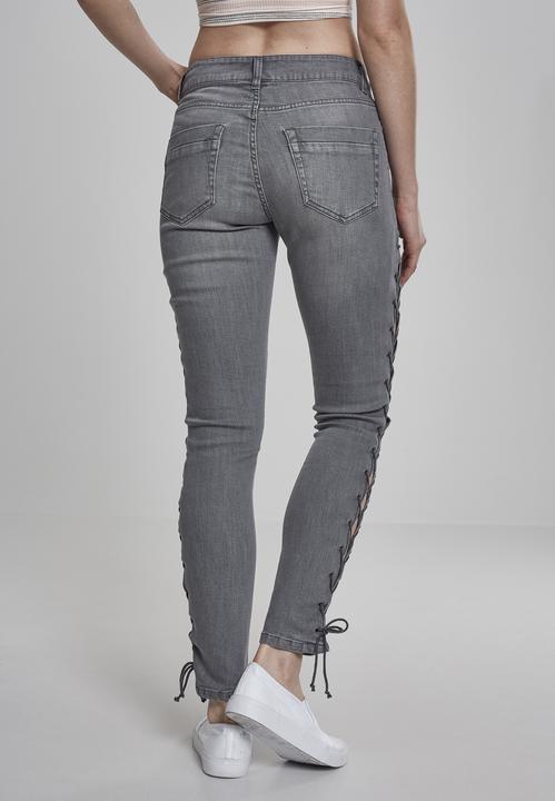Image du produit Urban Classics Ladies Denim Lace Up Skinny Pants (28)