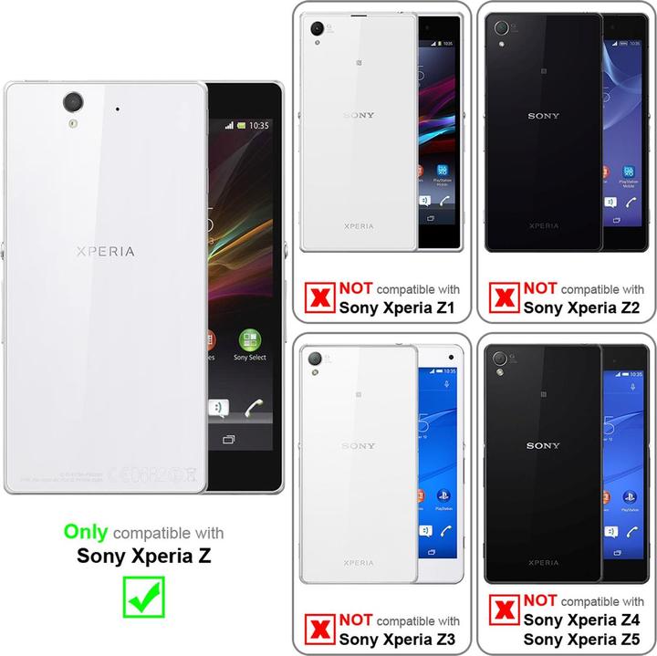 Actual product image Cadorabo Book with stand function cover (Sony Xperia Z)