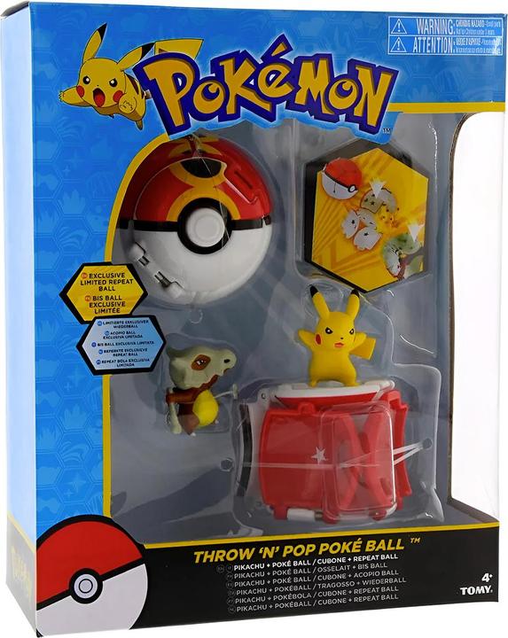 Immagine prodotto Pokémon Set di palline da lancio con Pokeball Pikachu e Poke Ball