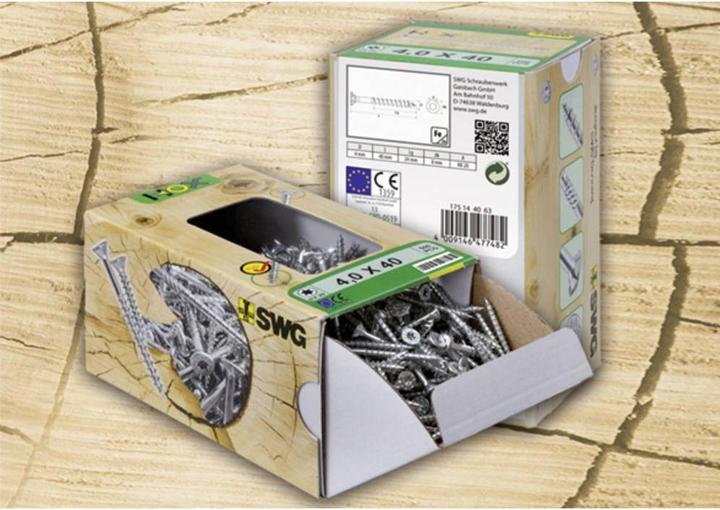 Actual product image SWG Hox 17542567 Wood screw 4 mm 25 mm T-profile galvanised steel 200 pcs. (200 Screws per piece)