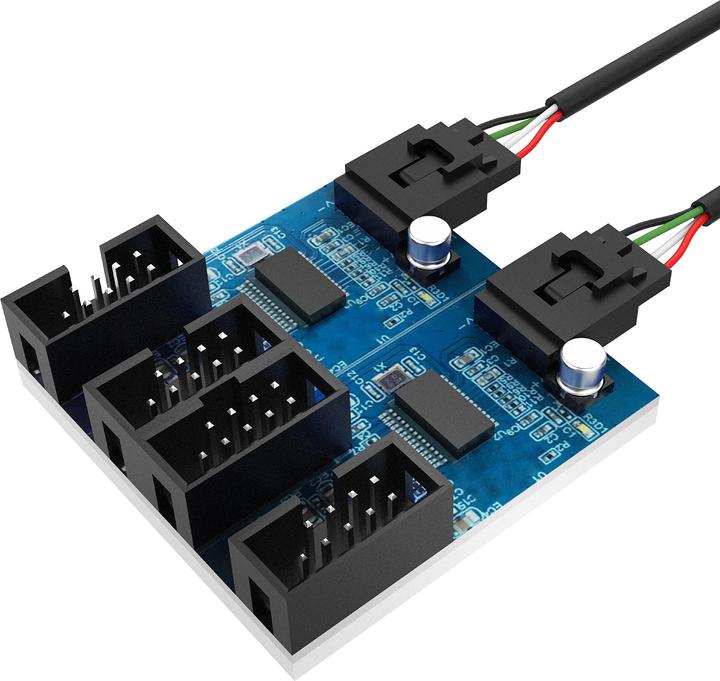 Image du produit Akasa Carte Hub USB 2.0 interne, câble USB de 30 cm inclus (4 Ports)