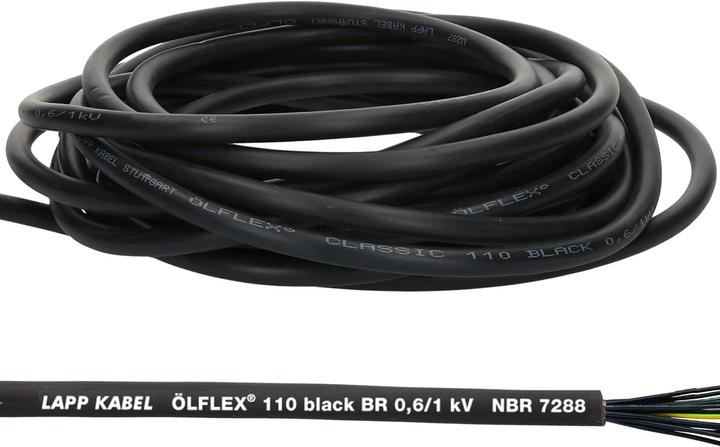 Actual product image Lapp 10 Meter 1120361 Ölflex Classic 110 Black 0,6/1kV PVC Steuerleitung 5x4 mm² mit Schutzleiter I (10 m)