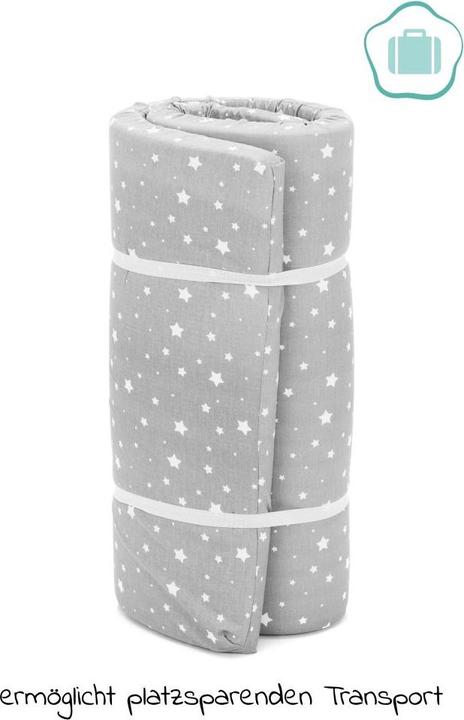 Produktbild Fillikid Reisebettmatratzen Reisebett-Rollmatratze 120 x 60 cm - Sterne Grau