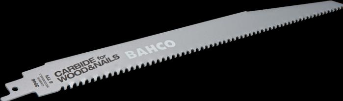 Bahco Carbidinė TCT tiesinio pjūklo geležtė 150mm*1,32mm 8TPI medienai 1 vnt