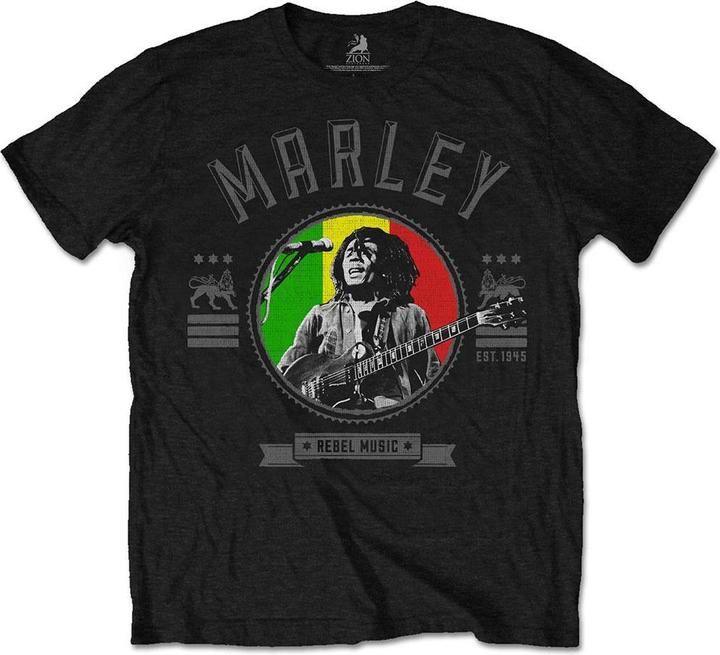 Bob Marley Rebel Music Seal TShirt