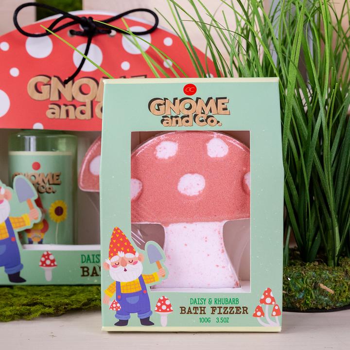 Produktbild Accentra Bademalfarbe GNOME & CO. in Geschenkbox, 100g, Duft: Gänseblümchen & Rhabarber, Farbe: hell (Badekugeln)