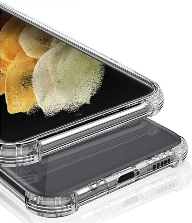Productafbeelding Screenguard Samsung Galaxy S21 Hoesje Kristal Zachte Airbag Bumper (Samsung Galaxy S21)