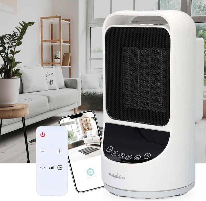 Productafbeelding Nedis SmartLife keramische PTC-luchtverhitter | Wi-Fi | 1500 W | 2 warmtestanden | oscillatie | display (1500 W)