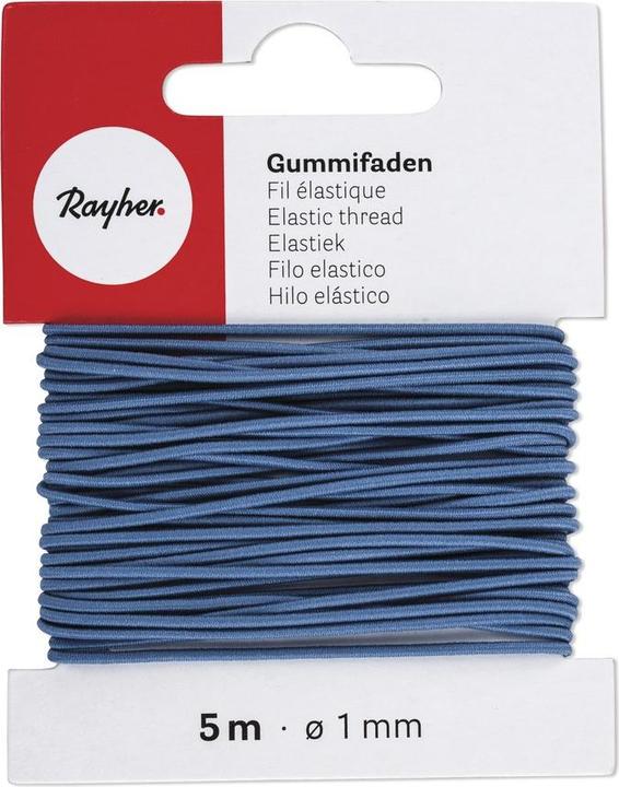 Image du produit Rayher Fil élastique 1mm bleu moyen 5m