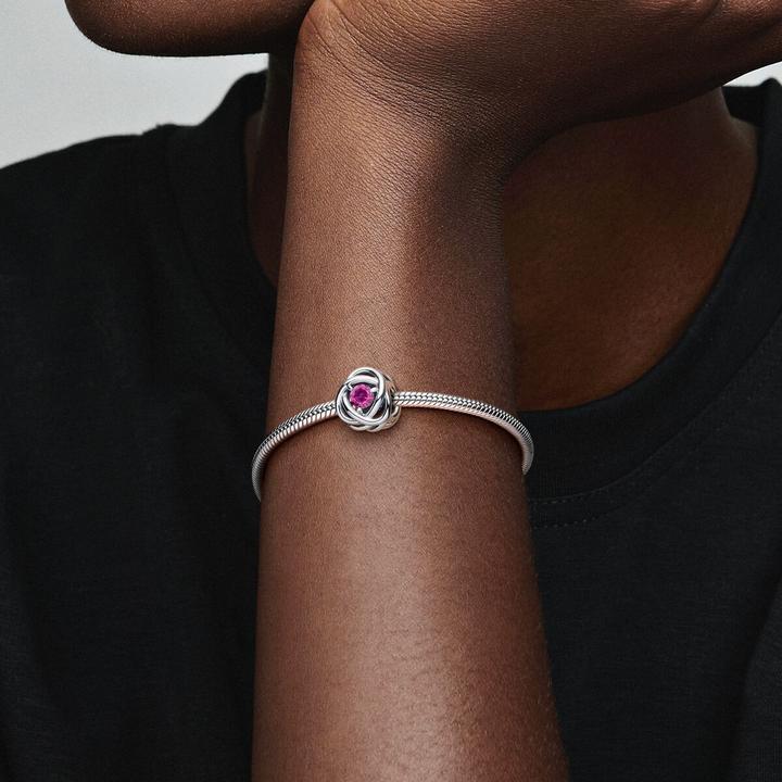 Produktbild Pandora Oktober Geburtsstein Rosafarbener Ewigkeitskreis Charm (Sterling Silber 925)