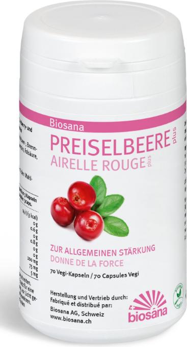 Produktbild Biosana Preiselbeere plus 370mg (70 Stück, Kapseln, 46 g)