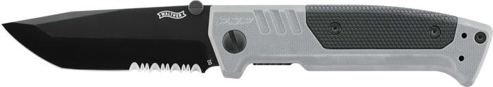 Actual product image Walther PDP Tanto Tungsten Gray serrated edge (9.20 cm)