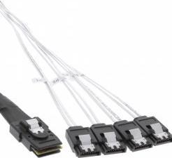 Produktbild InLine SAS-Kabel (OCR), 1x Mini-SAS zu 4x SATA