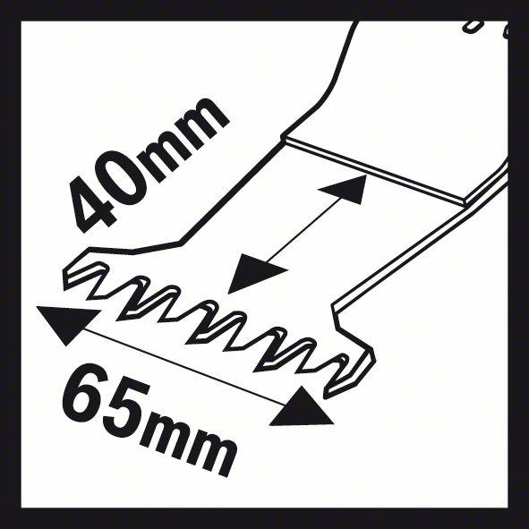 Actual product image Bosch Professional Zubehör BIM Plunge cut saw blade AII 65 BSPB, Hard Wood, 40 x 65 mm, pack of 10