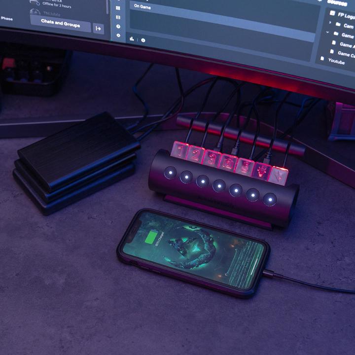 Actual product image Streamplify Hub Ctrl 7 Slot (USB-A, 7 Ports)