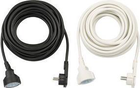 Image du produit Brennenstuhl Rallonge courte avec connecteur plat coudé 10m H05VVV-F3G1.5 noir (10 m, 2 pôles)