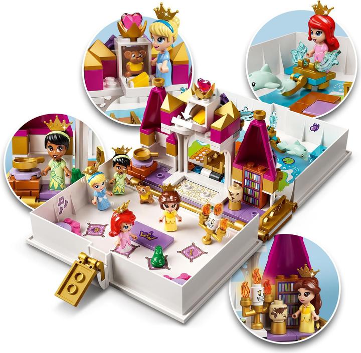 Produktbild LEGO Märchenbuch Abenteuer mit Arielle, Belle, Cinderella und Tiana (43193, LEGO Disney)