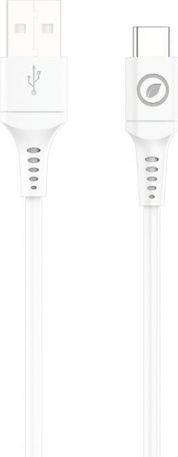 Produktbild Muvit Cable USB-A USB-C 2m Plastique Recycle Blanc (2 m, USB 2.0)
