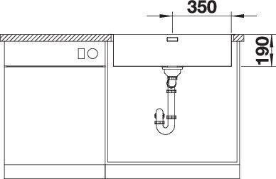Image du produit Blanco Andano 700-IF/A (Éviers à poser, 50 cm, 74 cm)